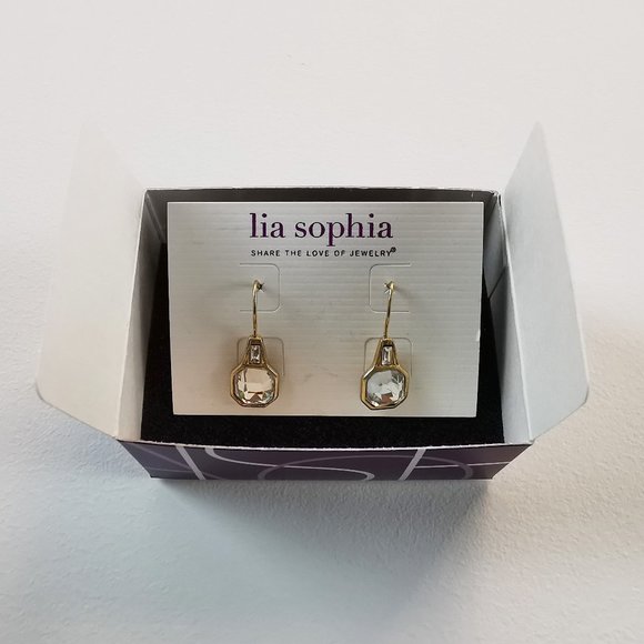 Matte Gold Lia Sophia Dangle Earrings - Picture 5 of 15